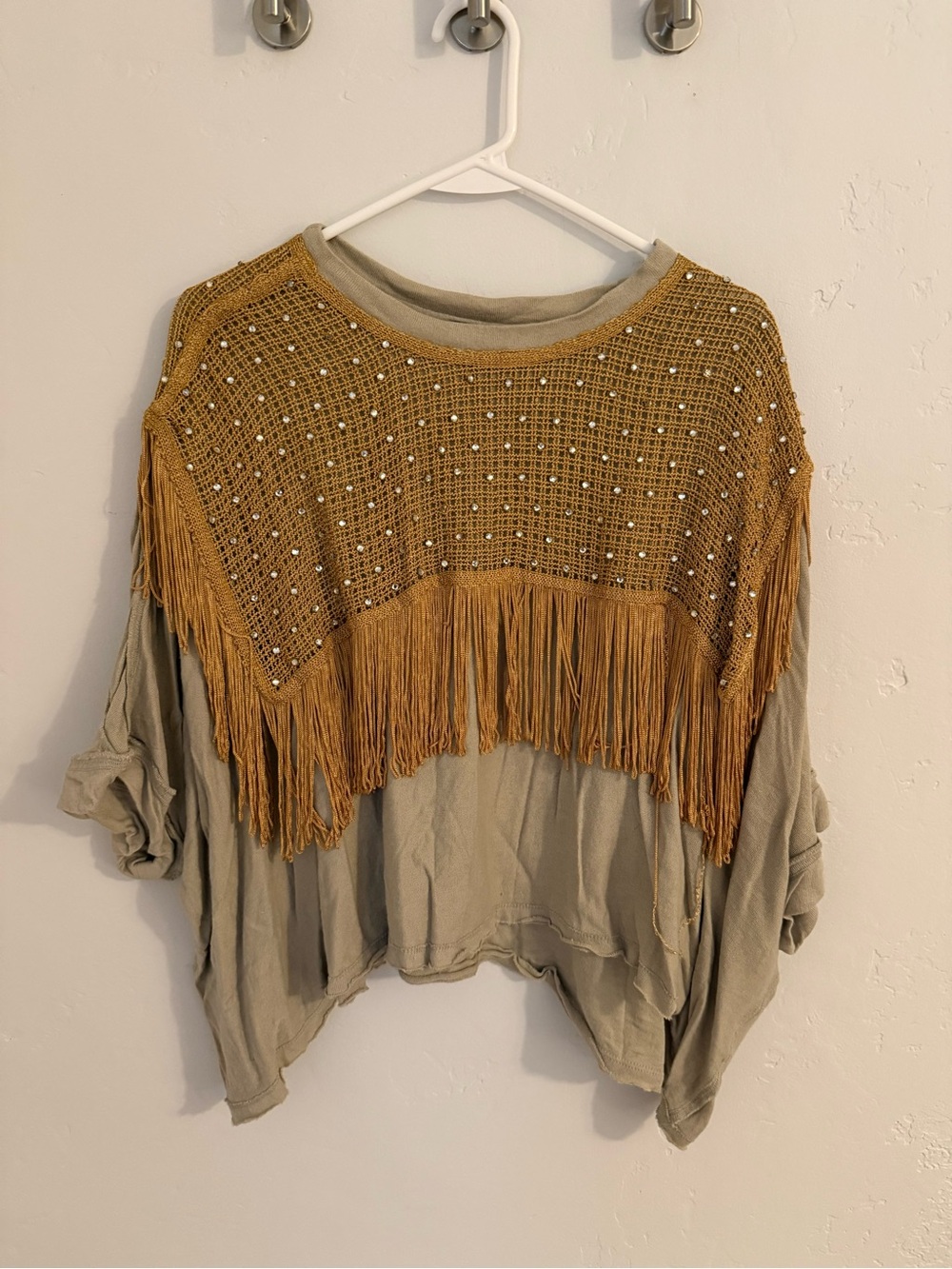 Free People Midnight Rodeo Fringed  Top - Picture 4 of 8